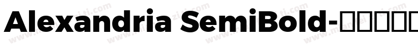 Alexandria SemiBold字体转换